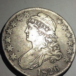 Scarce Extremely Fine 1826 Capped Bust Half Dollar